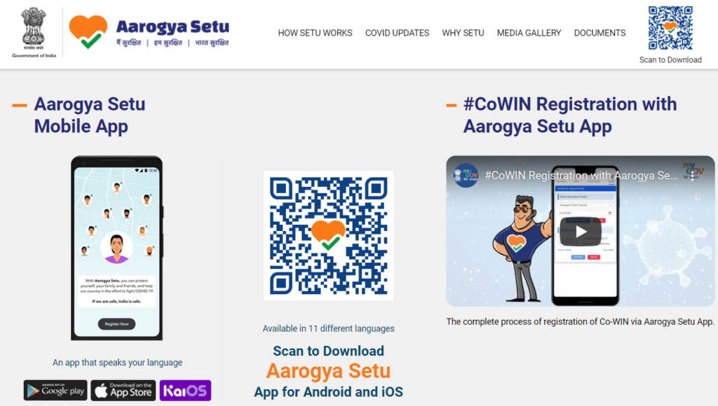 Download & Register with Aarogya Setu App