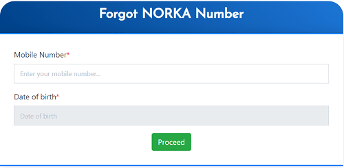 Process To Recover Forgotten Norka Registration Number