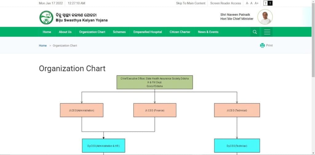 process To View Organization Chart