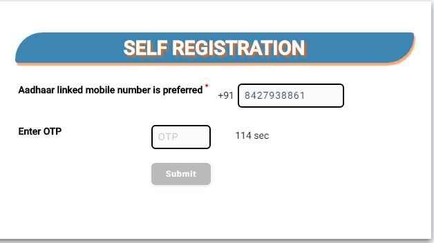 Process To Apply Online Under E Shram Card Self Registration